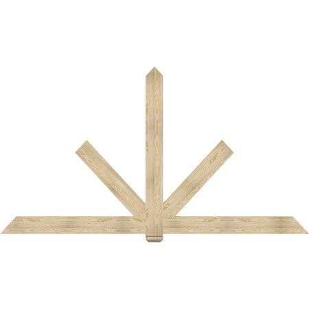 Ekena Millwork Kennewick Rough Sawn Timber Gable Bracket, Douglas Fir, 108"W x 58"H x 2"D x 6"F, 13/12 Pitch GBW108X58X0206KEN00RDF